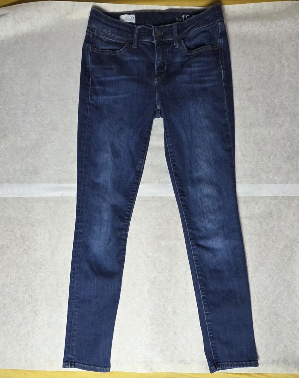 Gap 1969 Jeans Womens 26/2a Skinny Dark Wash Mid Rise